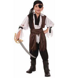 FORUM NOVELTIES Kid's Caribbean Pirate Costume Size M (8-10) NWT